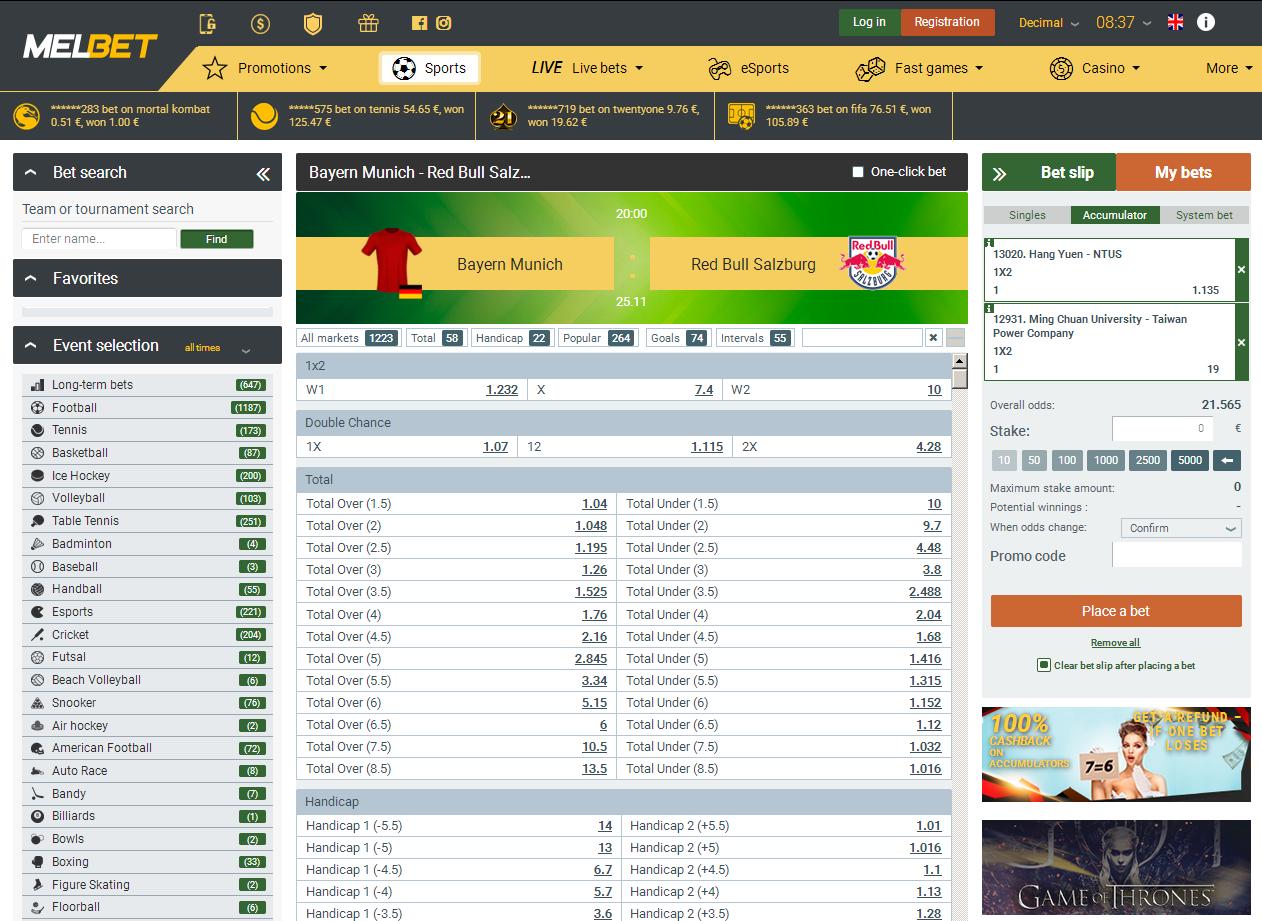 Odds soccer